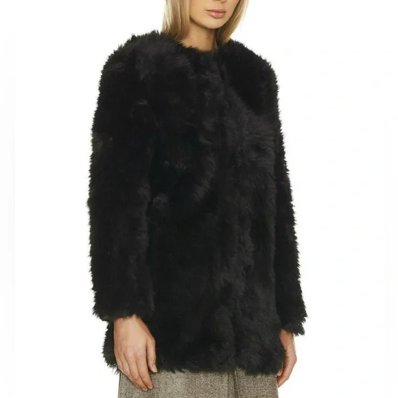 Bardot Faux Fur Mob Wife Coat NWT